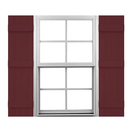 Ekena Millwork 14-in. W x 59-in. H Mid-America Vinyl, Standard Size Four Board Joined Shutters, 078 - Wineberry, PR 00031459078